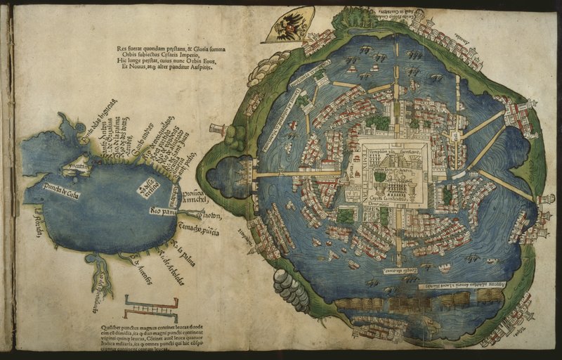 Primer mapa europeo de México-Tenochtitlan