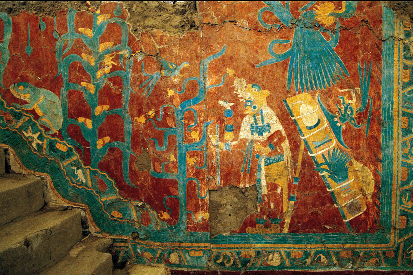 Mural del Templo Rojo de Cacaxtla, Tlaxcala