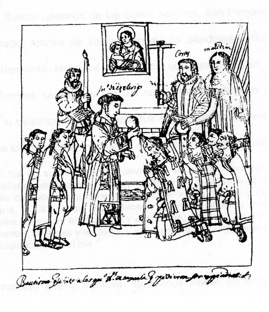 Bautismo de los cuatro Señores de Tlaxcala, manuscrito de Glasgow 