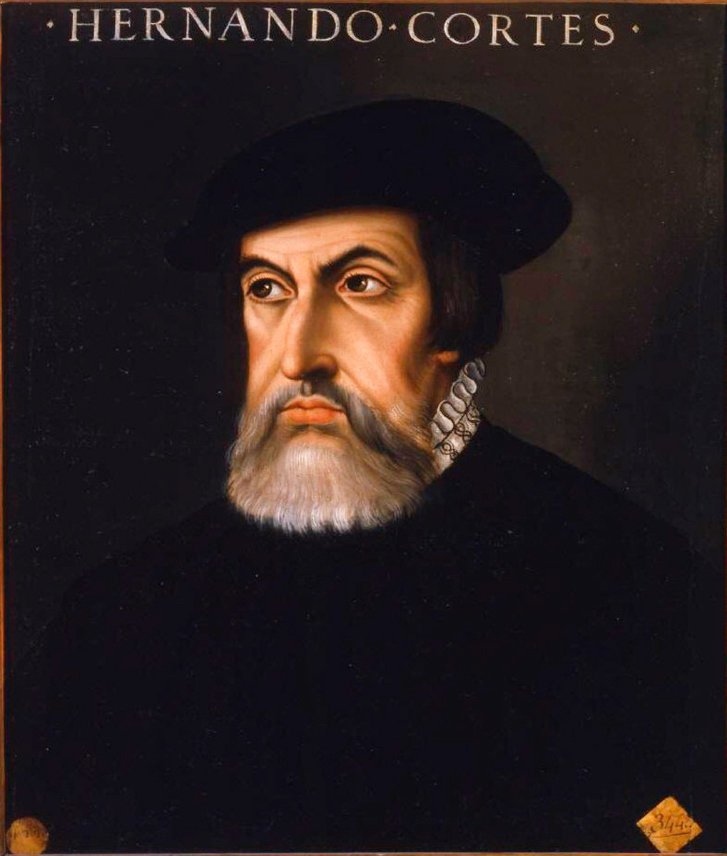 Hernán Cortés, retrato anónimo, Real Academia de Bellas Artes de San Fernando, Madrid, España.
