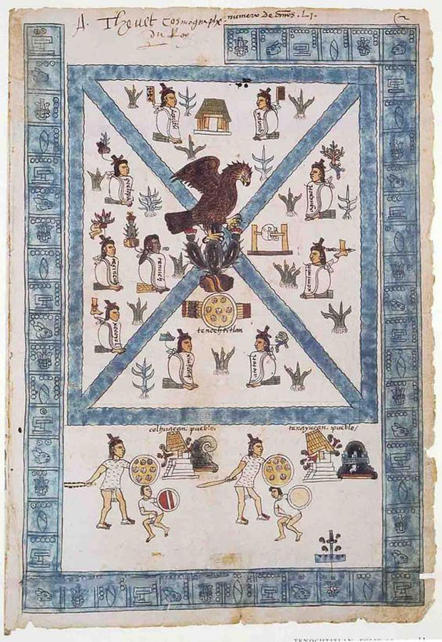 Fundación de Tenochtitlán, Códice Mendoza. Siglo XVI
