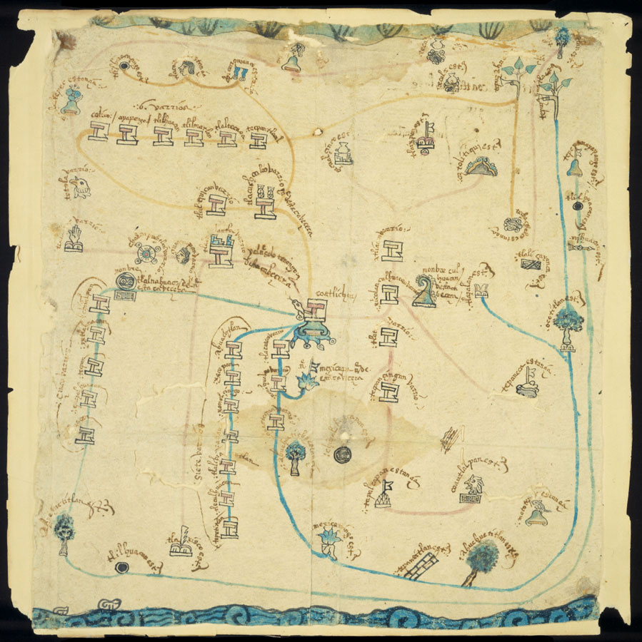 Mapa de Coatlinchan, siglo XVI, Estado de México