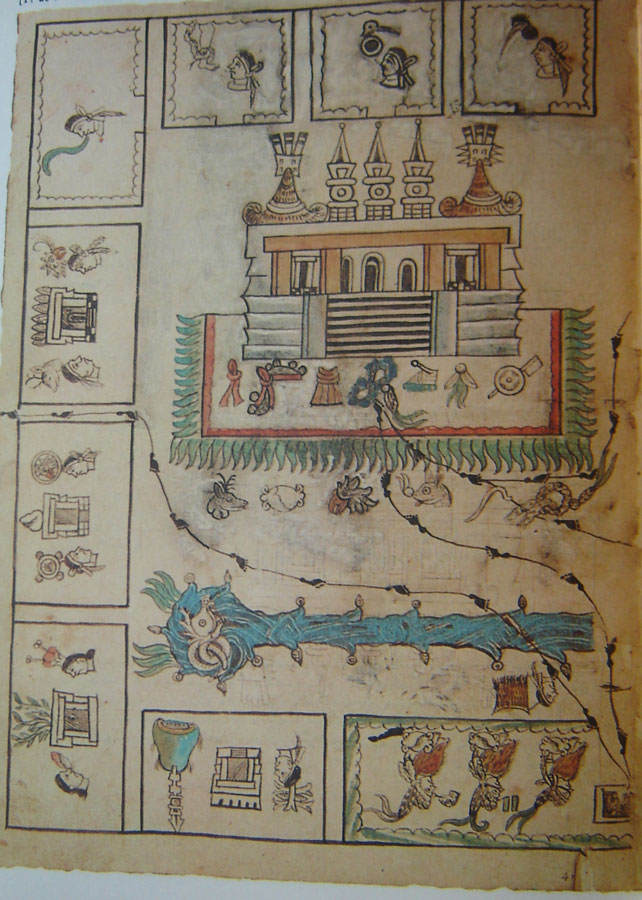 Templo de Quetzalcóatl Anales de Cuauhtinchán Fo26v Ms.46-50 p-12