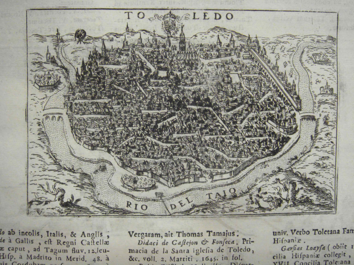 Vista de Toledo. Grabado Anónimo, 1713