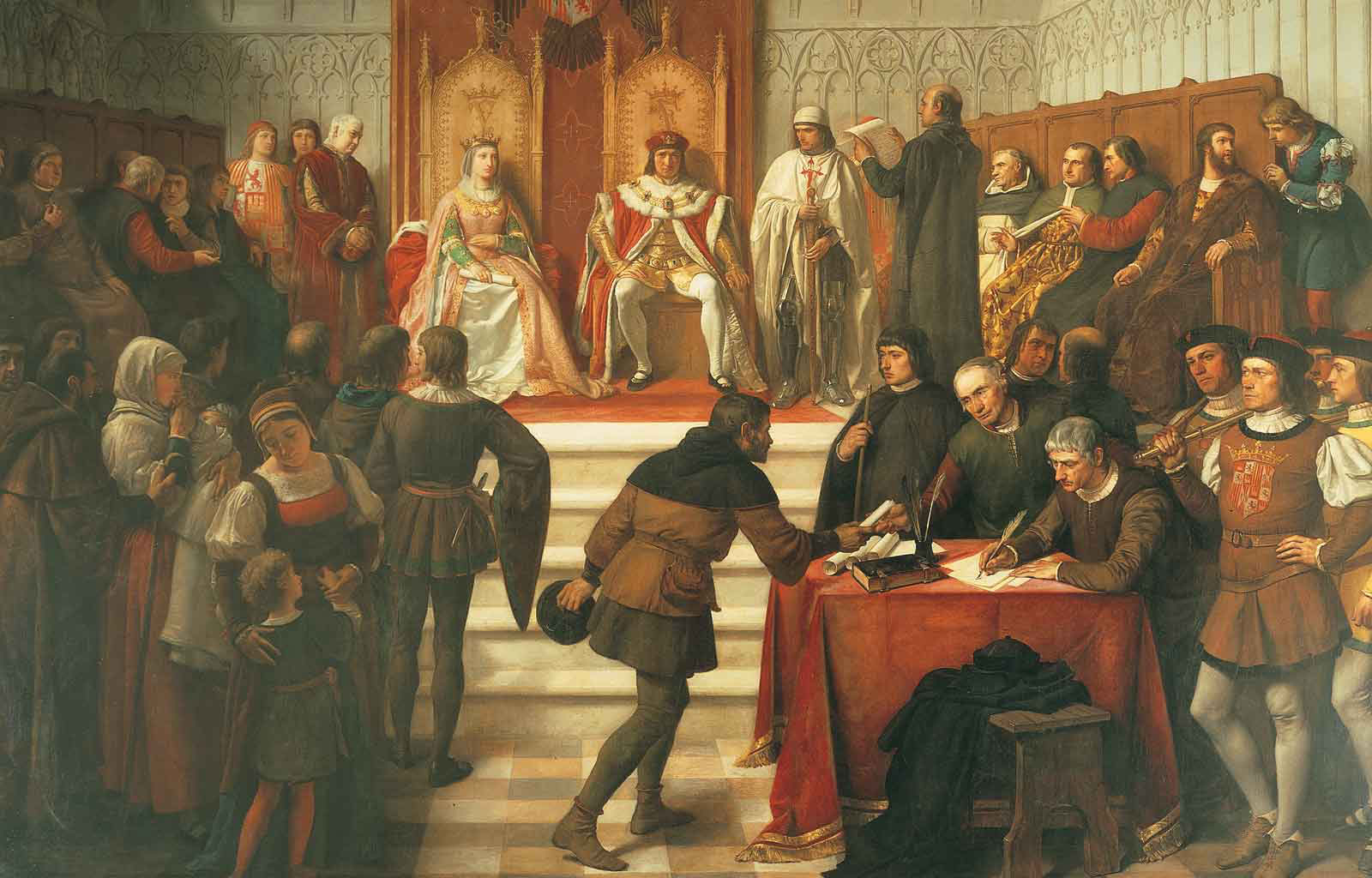 Los Reyes Católicos en el acto de administrar justicia, Víctor Manzano y Mejorada. entre 1831 y 1865.