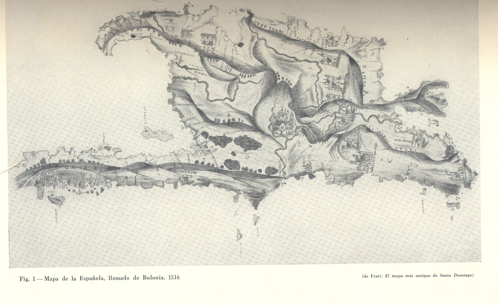 La Española, Mapa de 1516