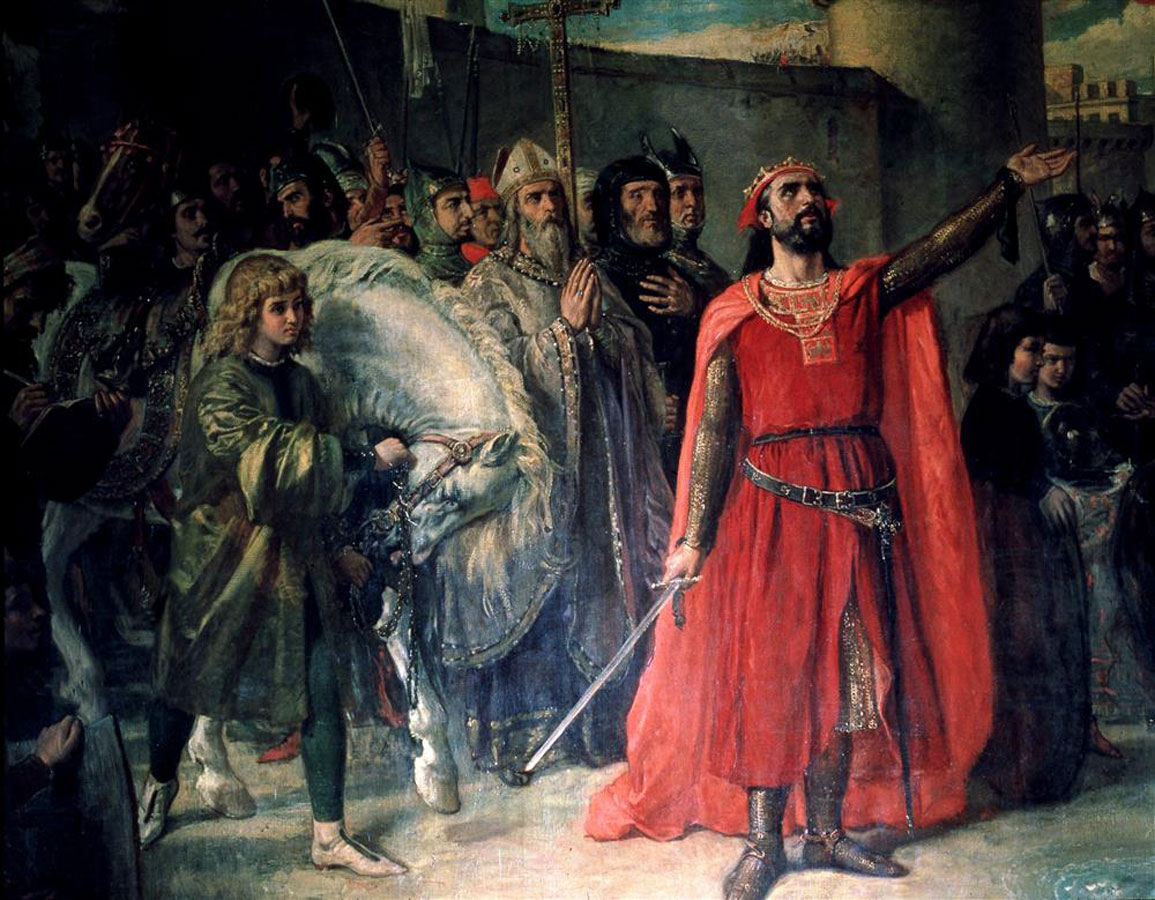 “Alfonso X el Sabio tomando posesión del mar después de la conquista de Cádiz”. Matías Moreno, 1866