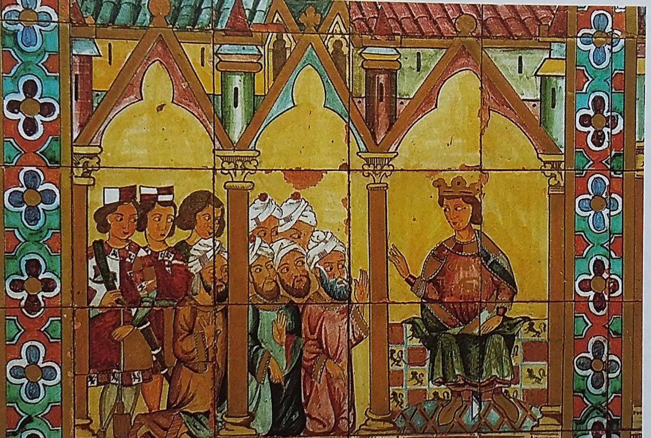 Alfonso "el Sabio", miniatura. siglo XIII