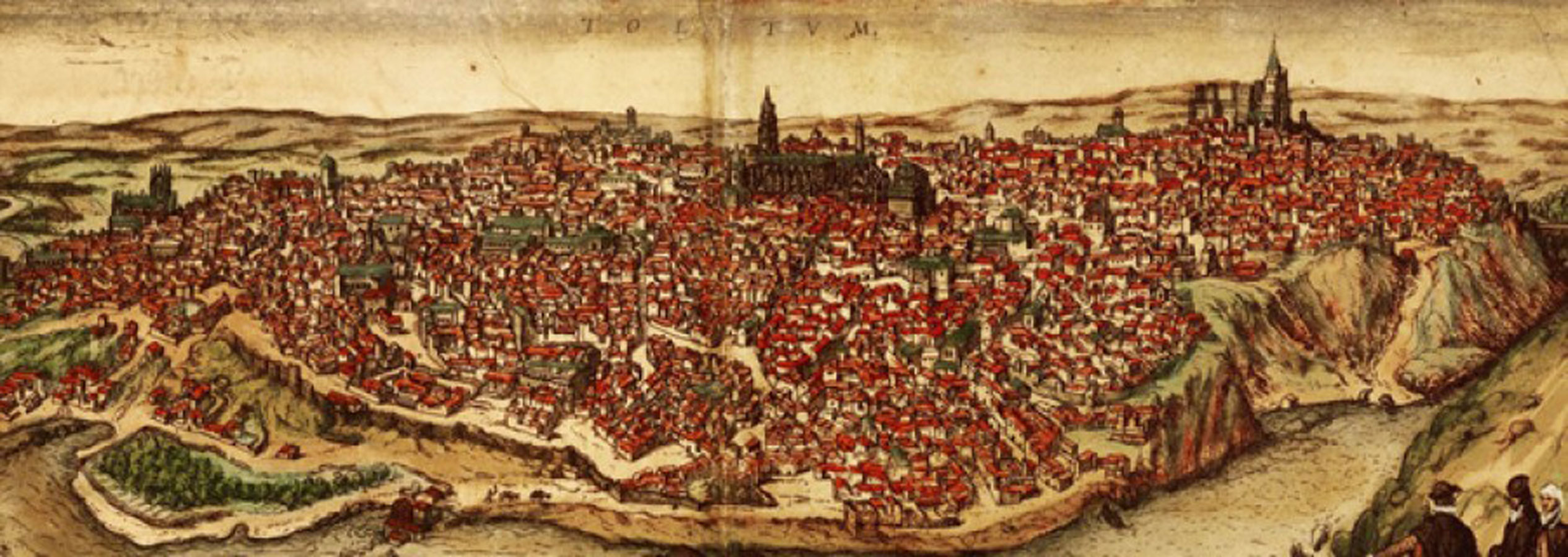Vista de Toledo. Grabado de G. Hoefnagel. Siglo XVI