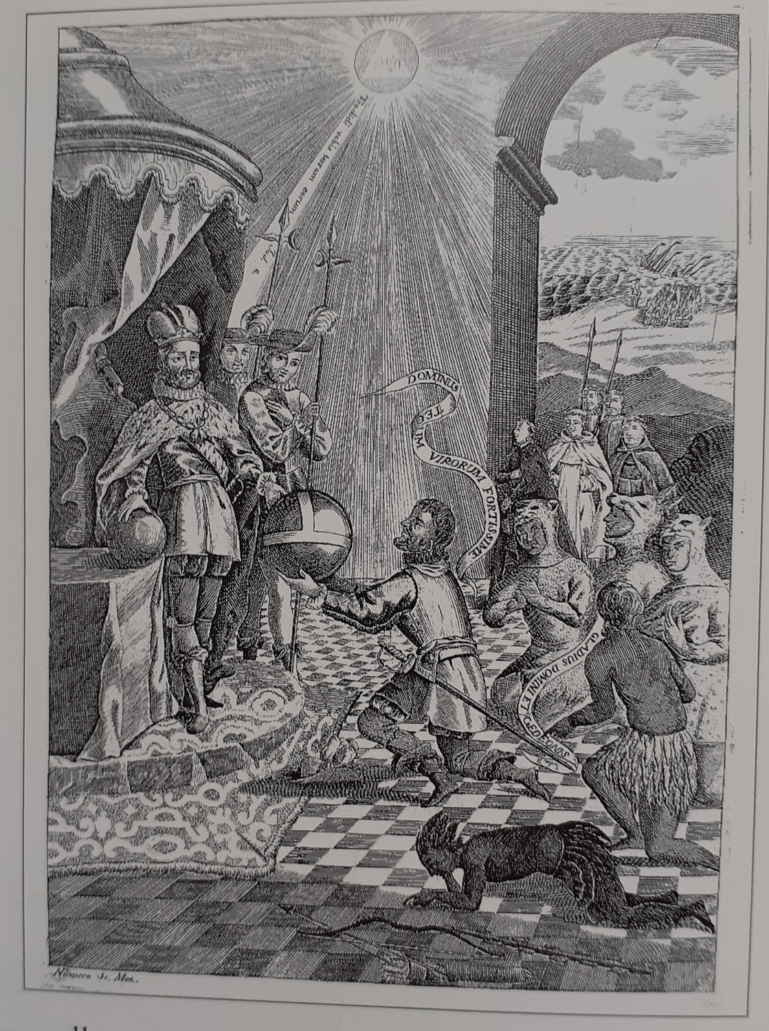 Cortés ofrece el Nuevo Mundo a Carlos V, 1770