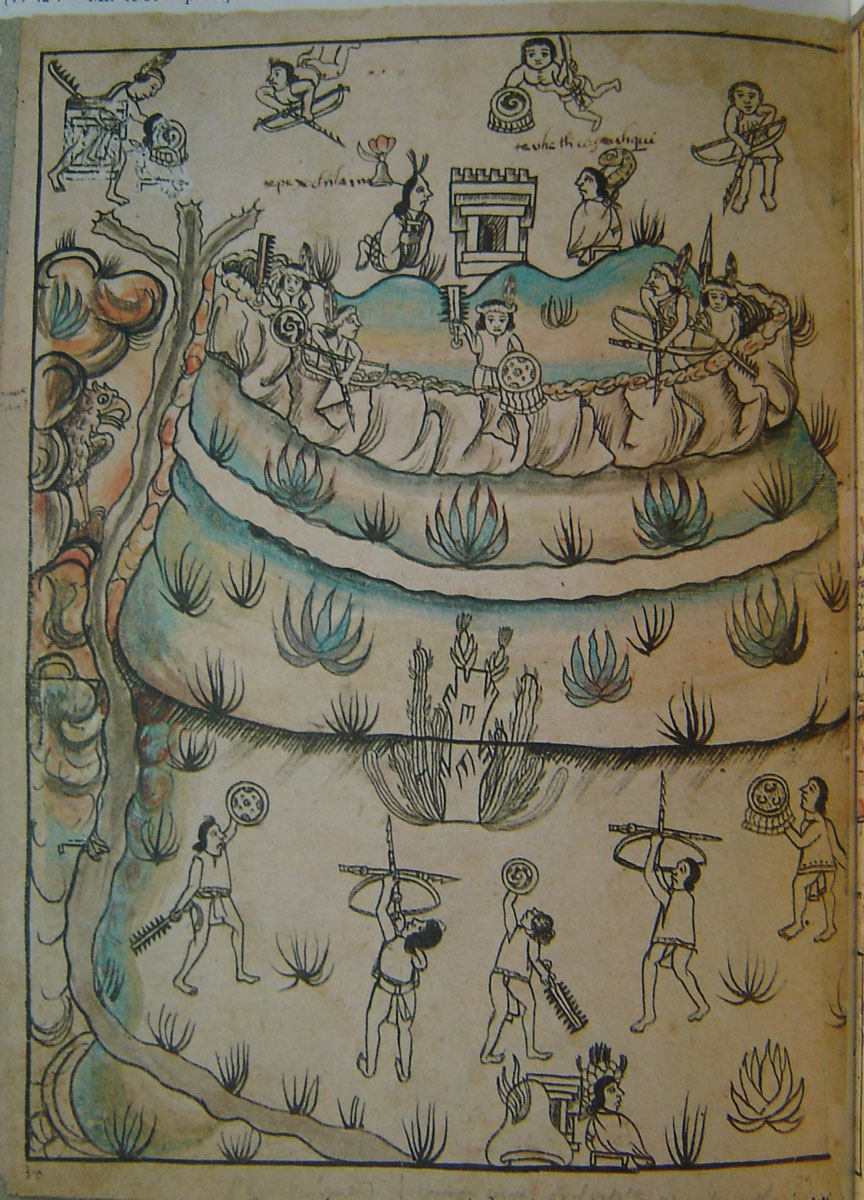 Historia Tolteca-Chichimeca o Anales de Cuauhtinchan, Fo42v-Ms-46-50-p-42. Siglo XVI