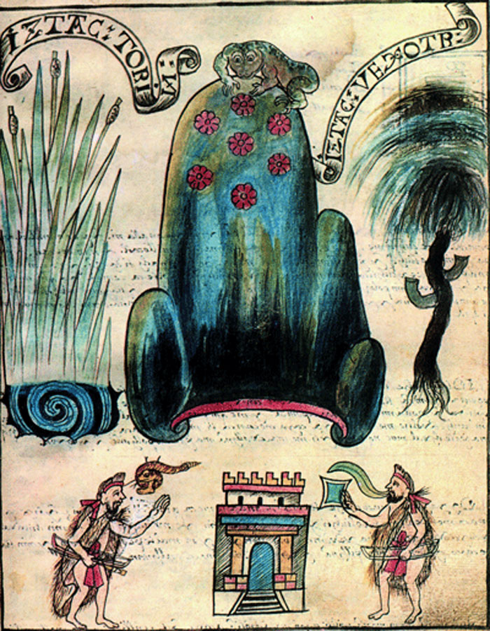 Altépetl  en Historia Tolteca-Chichimeca o Anales de Cuauhtinchán  Fo 14r.Ms 54-58 p40. Mediados del siglo XVI 