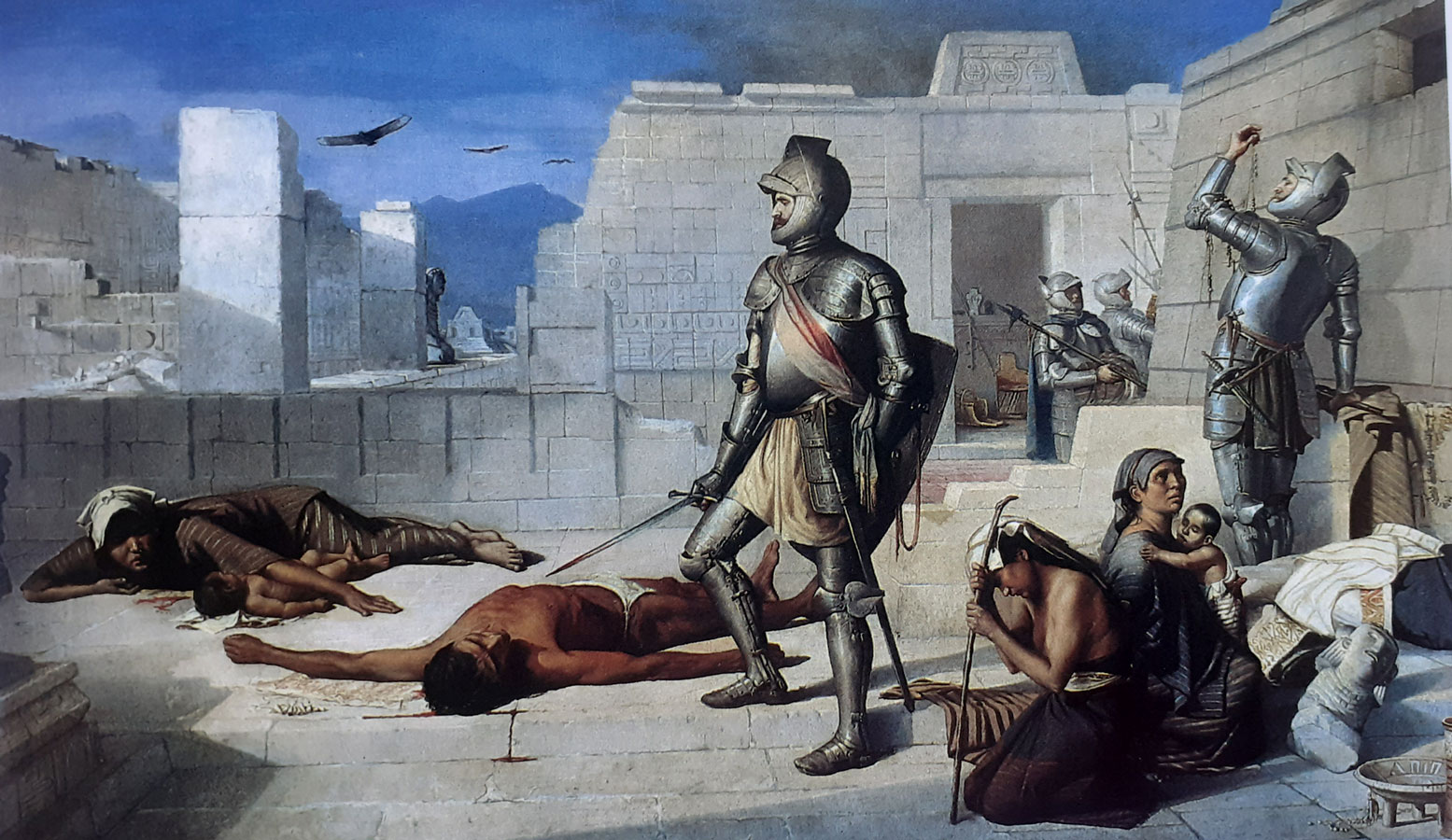 Episodios de la conquista. Matanza de Cholula. Félix Parra. 1877