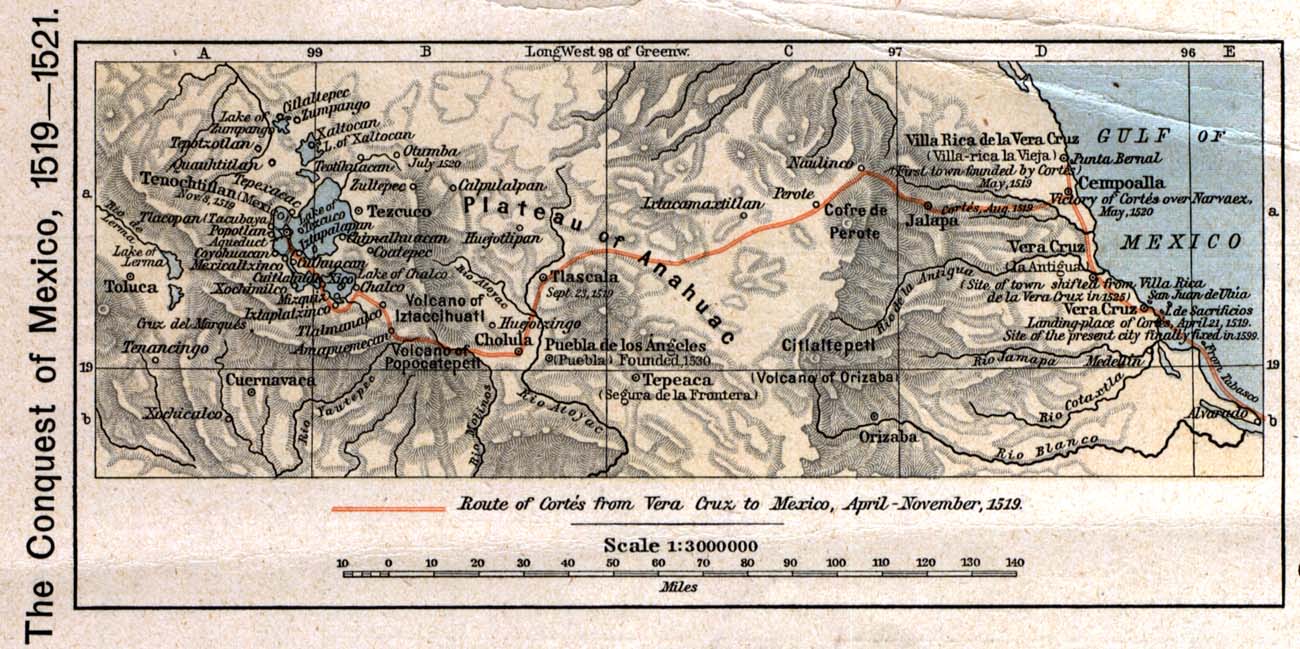 La ruta de Cortés de Veracruz a México