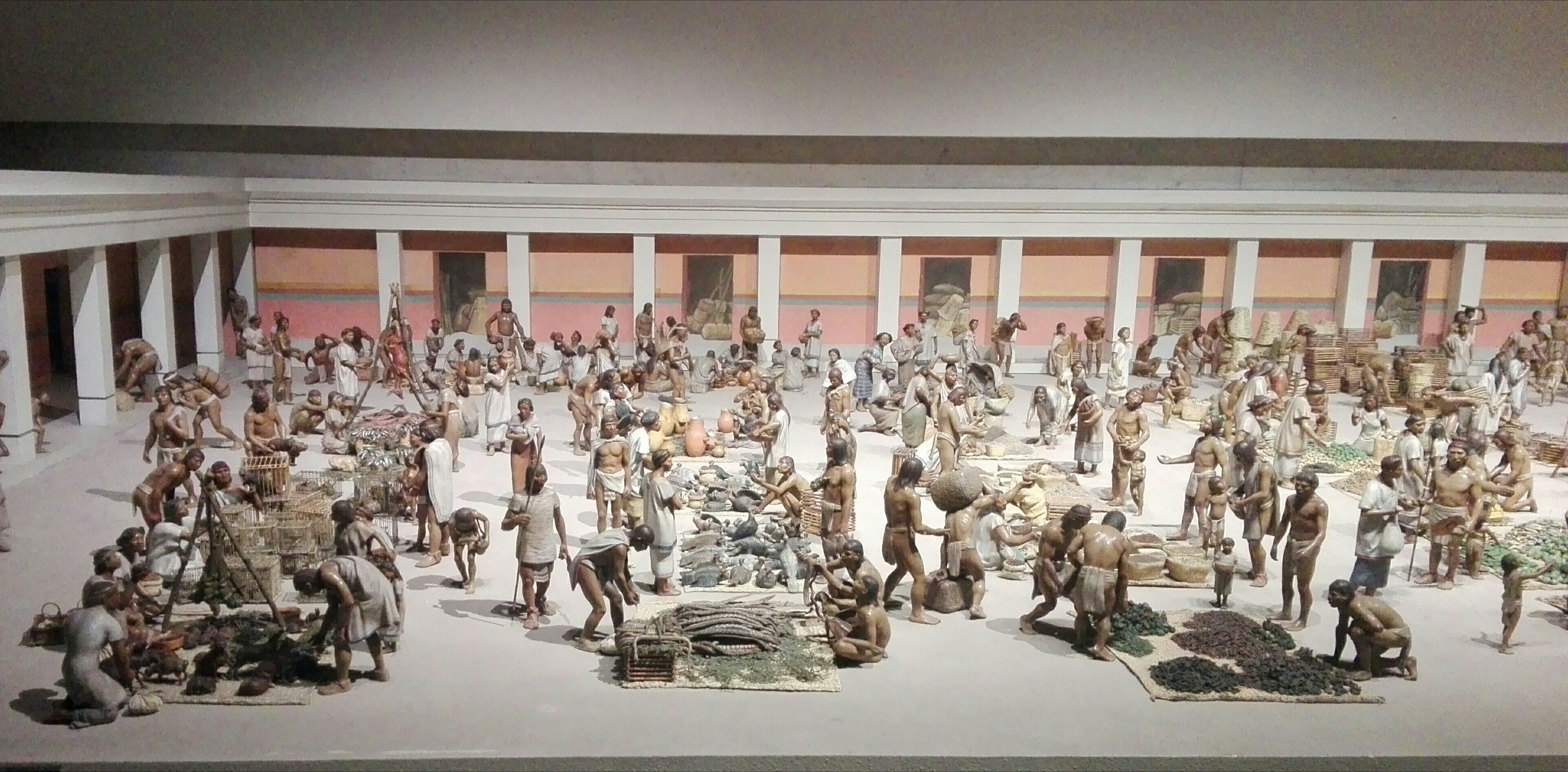 Maqueta del Mercado de Tlatelolco - Museo Nacional de Antropología (INAH)