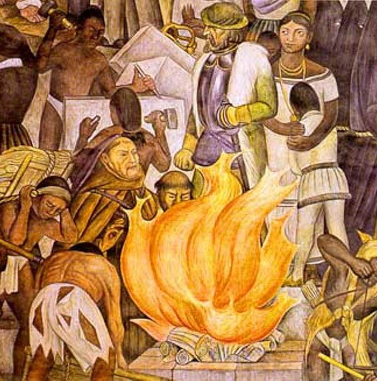 Detalle de "Epopeya del pueblo mexicano", Diego Rivera (1929-1935), Palacio Nacional, Ciudad de México