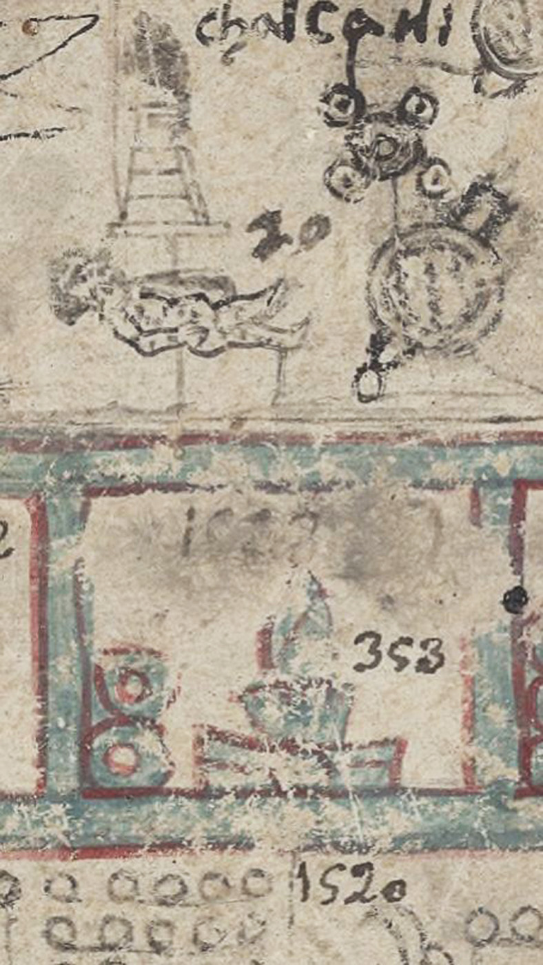 Fig. 3. Epidemia de la viruela, Codex Mexicanus, fol. 76-77, BnF.