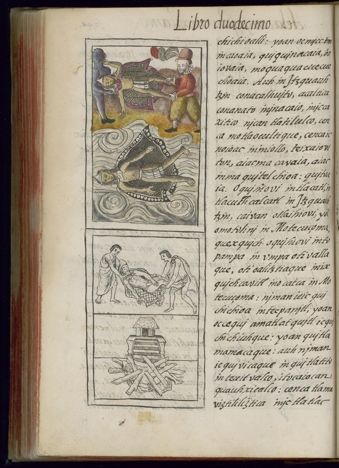 Fig.2 - La muerte de Moctezuma, Libro XII, Códice Florentino