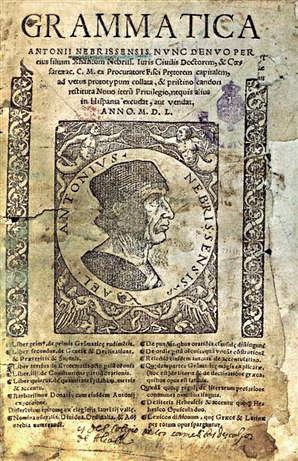 Gramática de la Lengua Castellana, Antonio de Nebrija, (1492).
