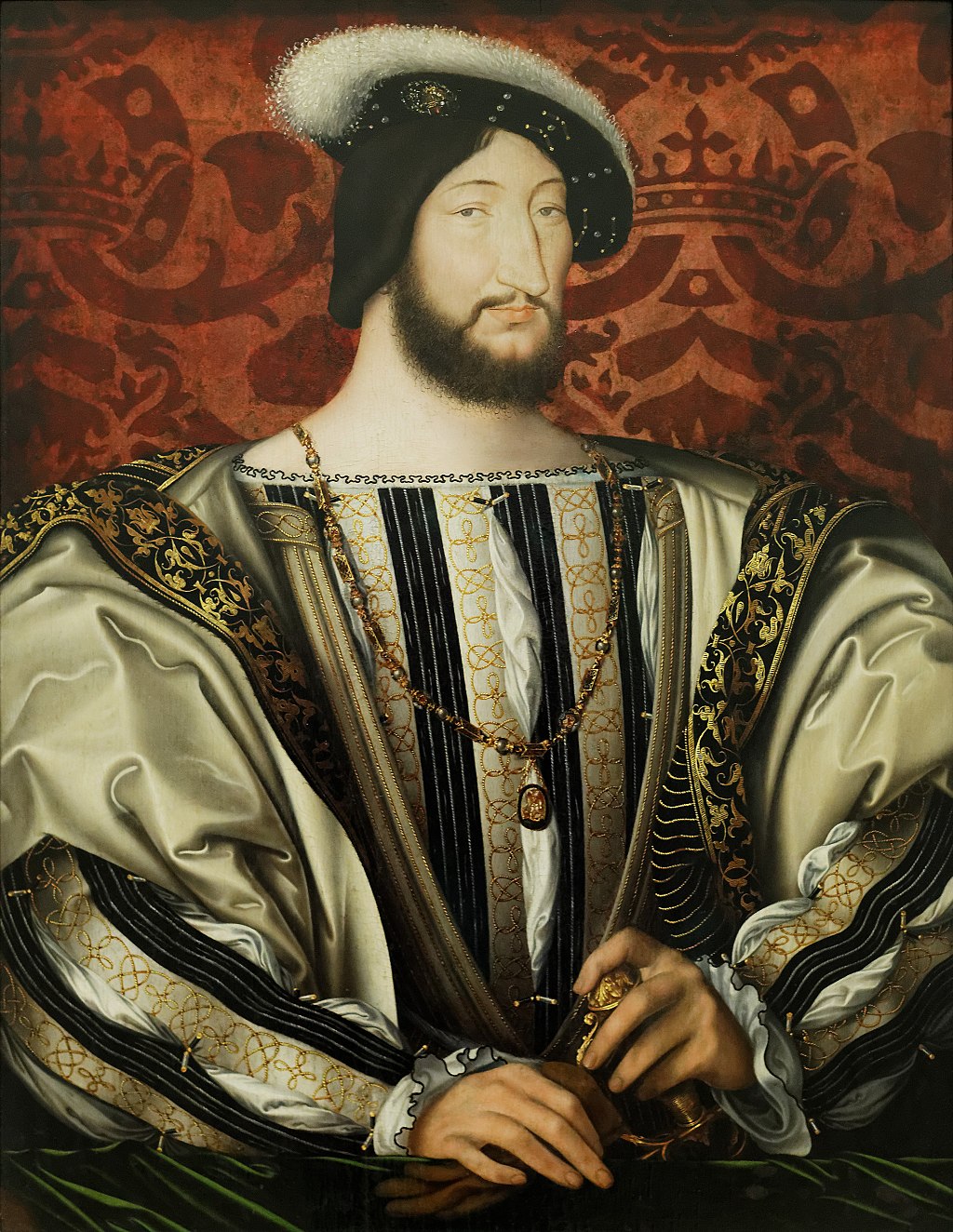Retrato de Francisco I, Jean Clouet, Museo del Luovre (hacia 1525).
