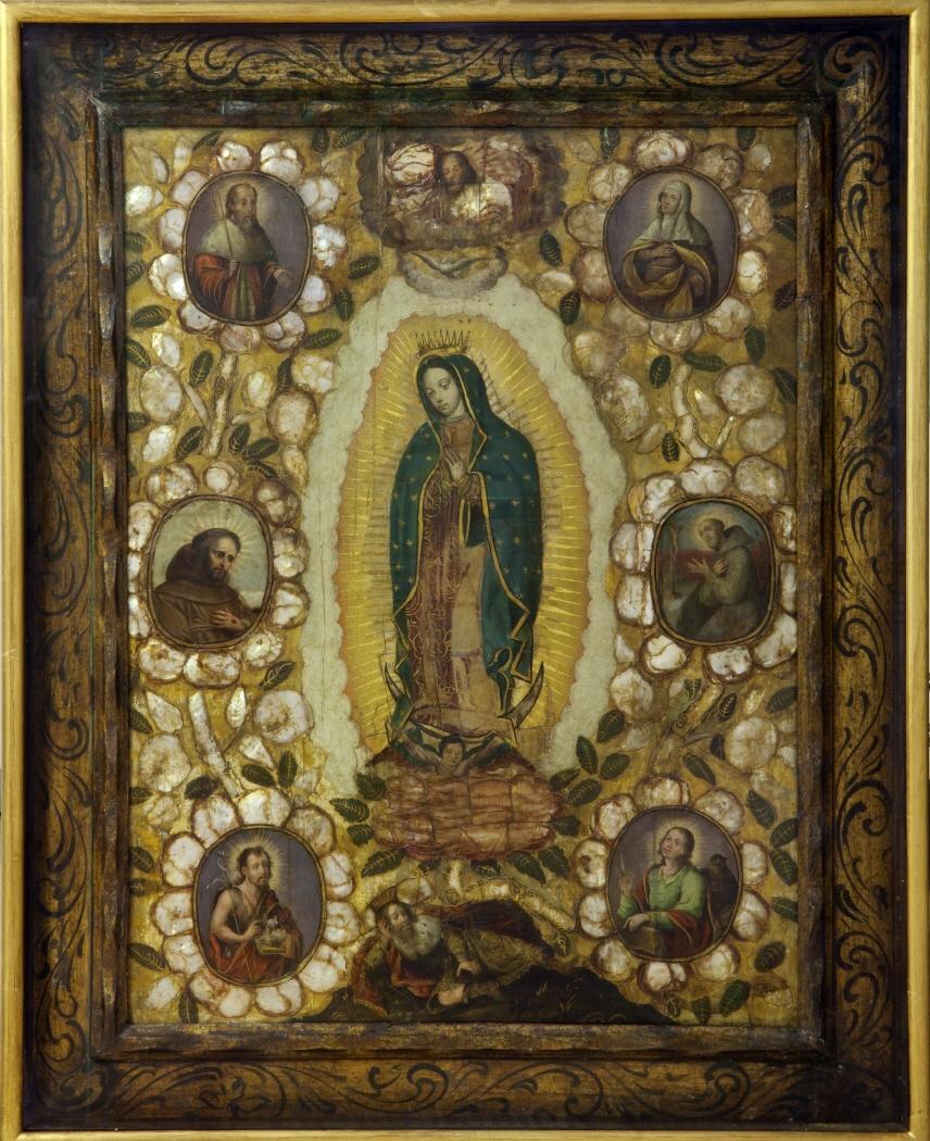 Virgen de Guadalupe y santos