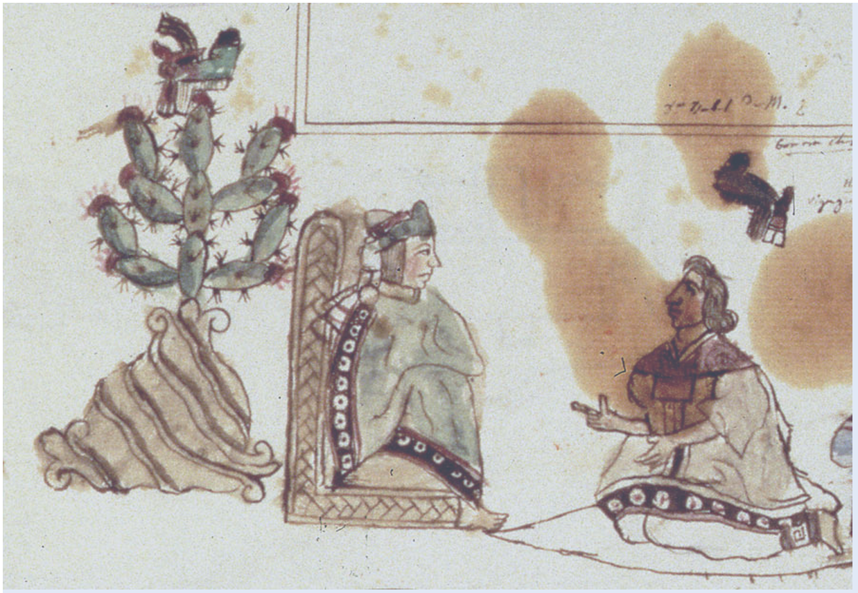 Fig. 1-  Moctezuma y doña Isabel Moctezuma. Códice Cozcatzin f. 1v.