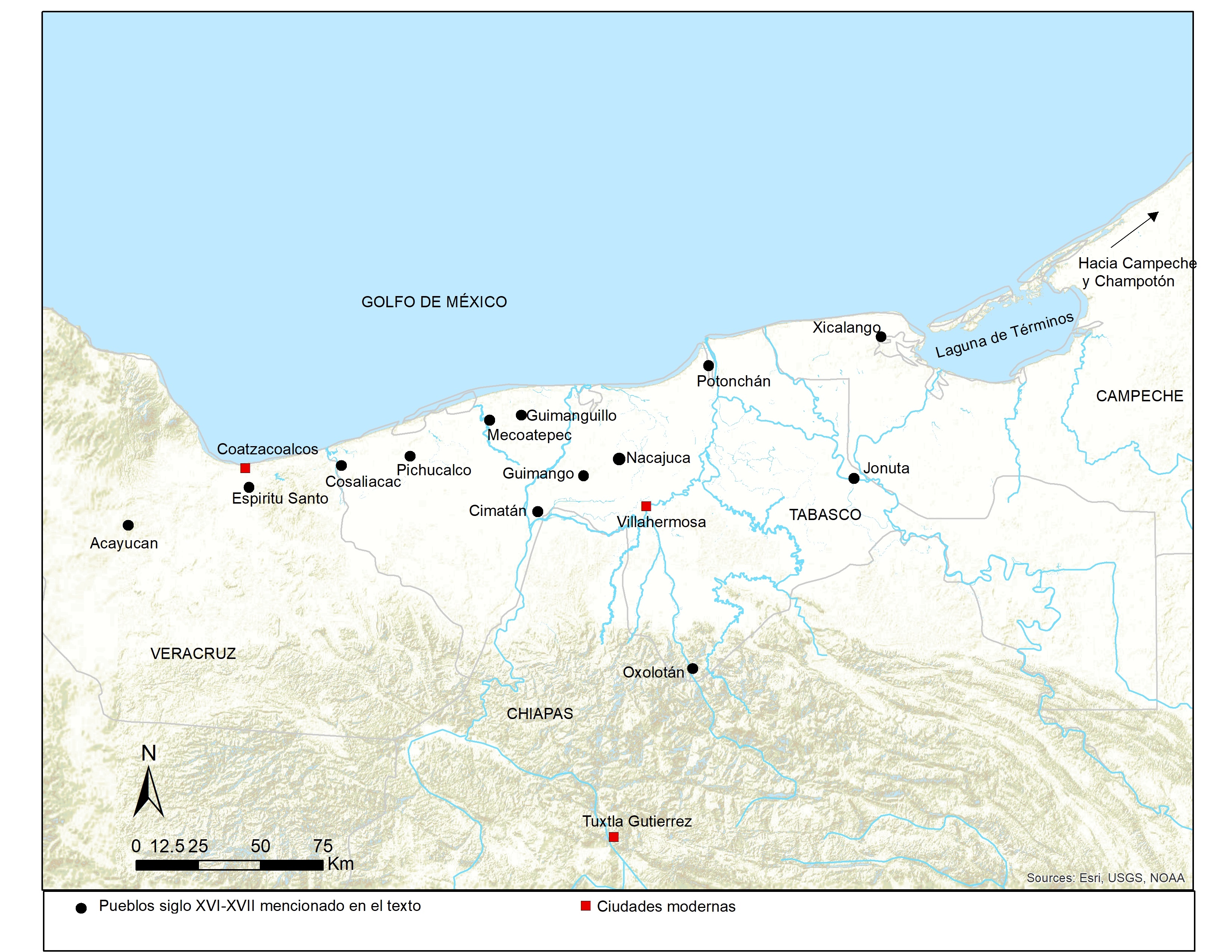 3.	Mapa con algunas de las localidades mencionadas en el texto (autora: Nicoletta Maestri)