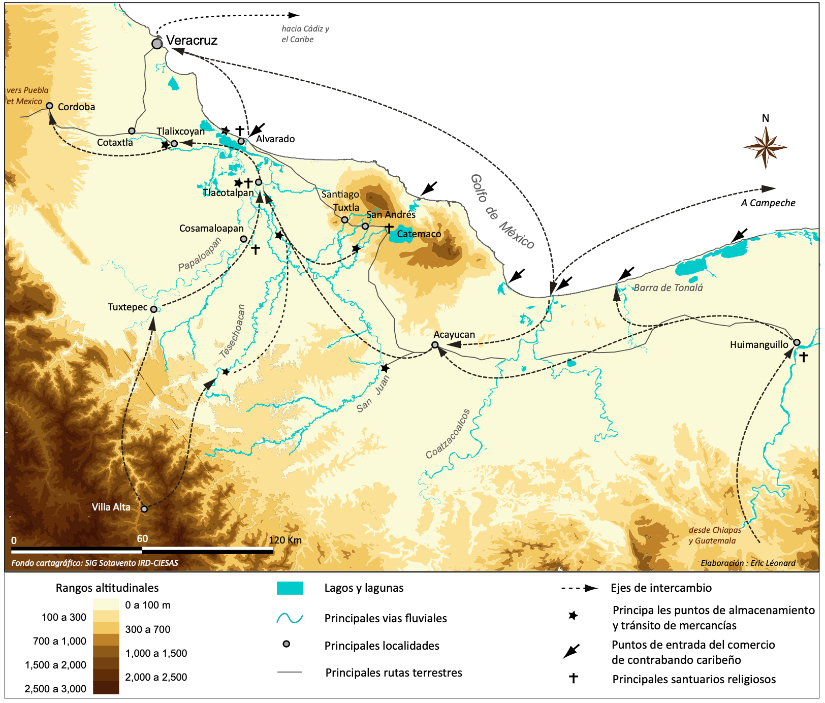 Mapa del sotavento colonial de Eric Leonard.