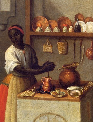 Jose de Páez, "De español y negra, mulato" (detalle), siglo XVIII.